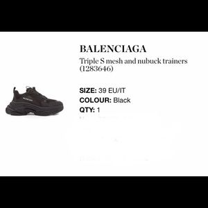 Balenciaga Triple S sneakers sz39 like new